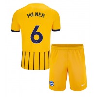 Camiseta Brighton James Milner #6 Segunda Equipación Replica 2024-25 para niños mangas cortas (+ Pantalones cortos)